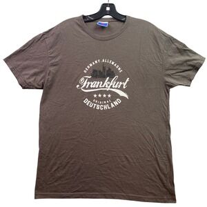 Frankfurt‎ Germany Shirt Mens Large Script Spell Out Travel Vacation Streetwear